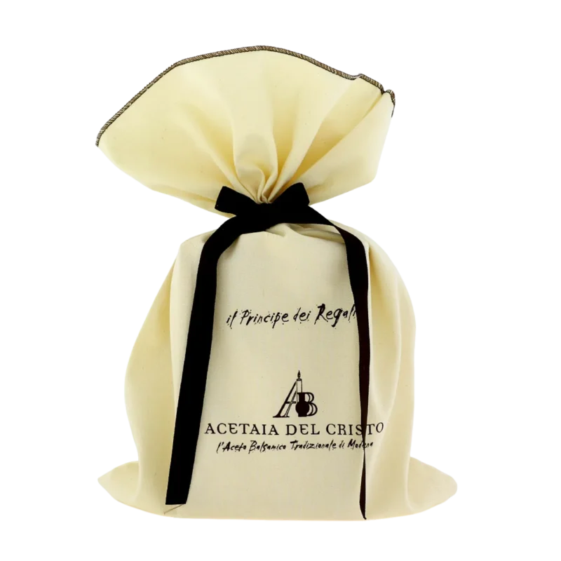 Beige fabric gift bag
