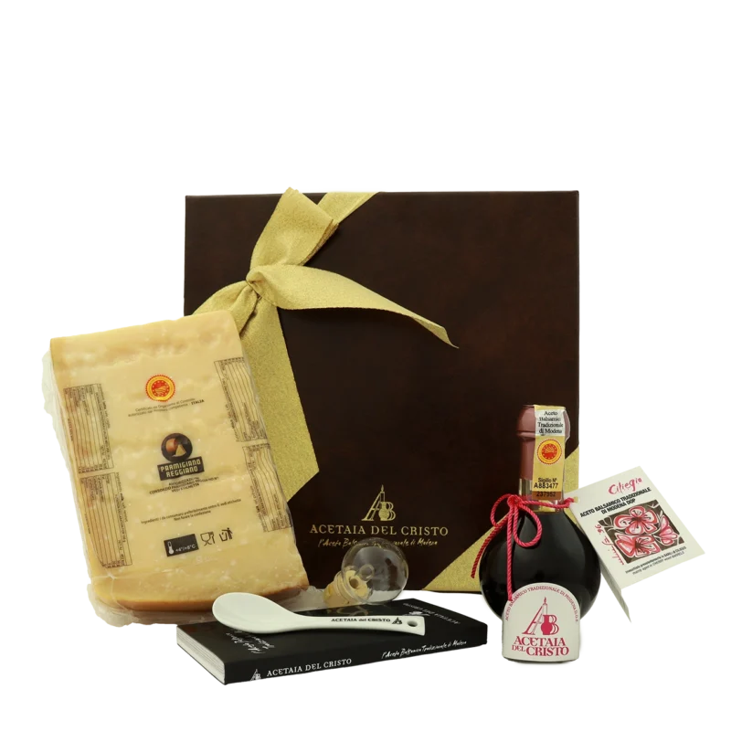 Aceto Balsamico Tradizionale di Modena DOP invecchiato in Ciliegio con Parmigiano Reggiano DOP