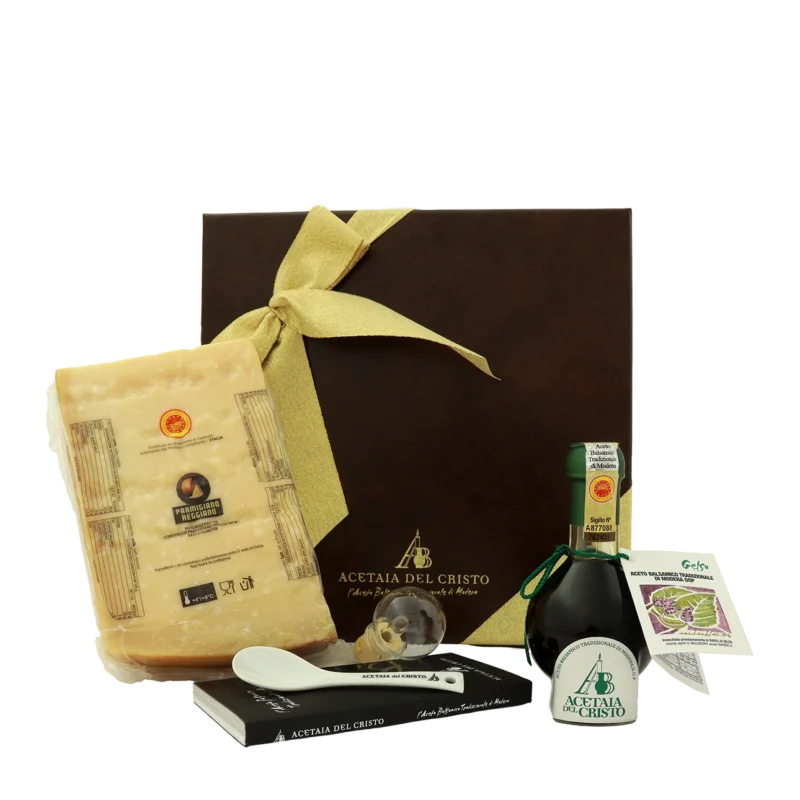 Aceto Balsamico Tradizionale di Modena DOP invecchiato in Gelso con Parmigiano Reggiano DOP