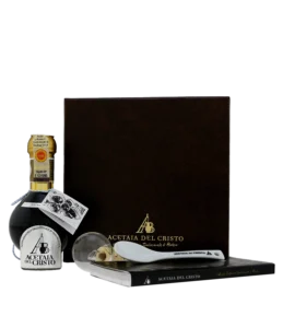 Cofanetto ECO PELLE con cucchiaino da degustazione – Diamante nero
